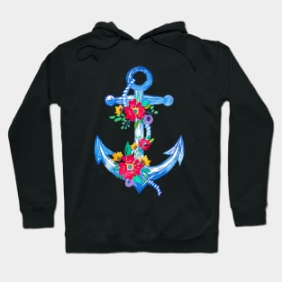 Anchor With Flower Hoodie